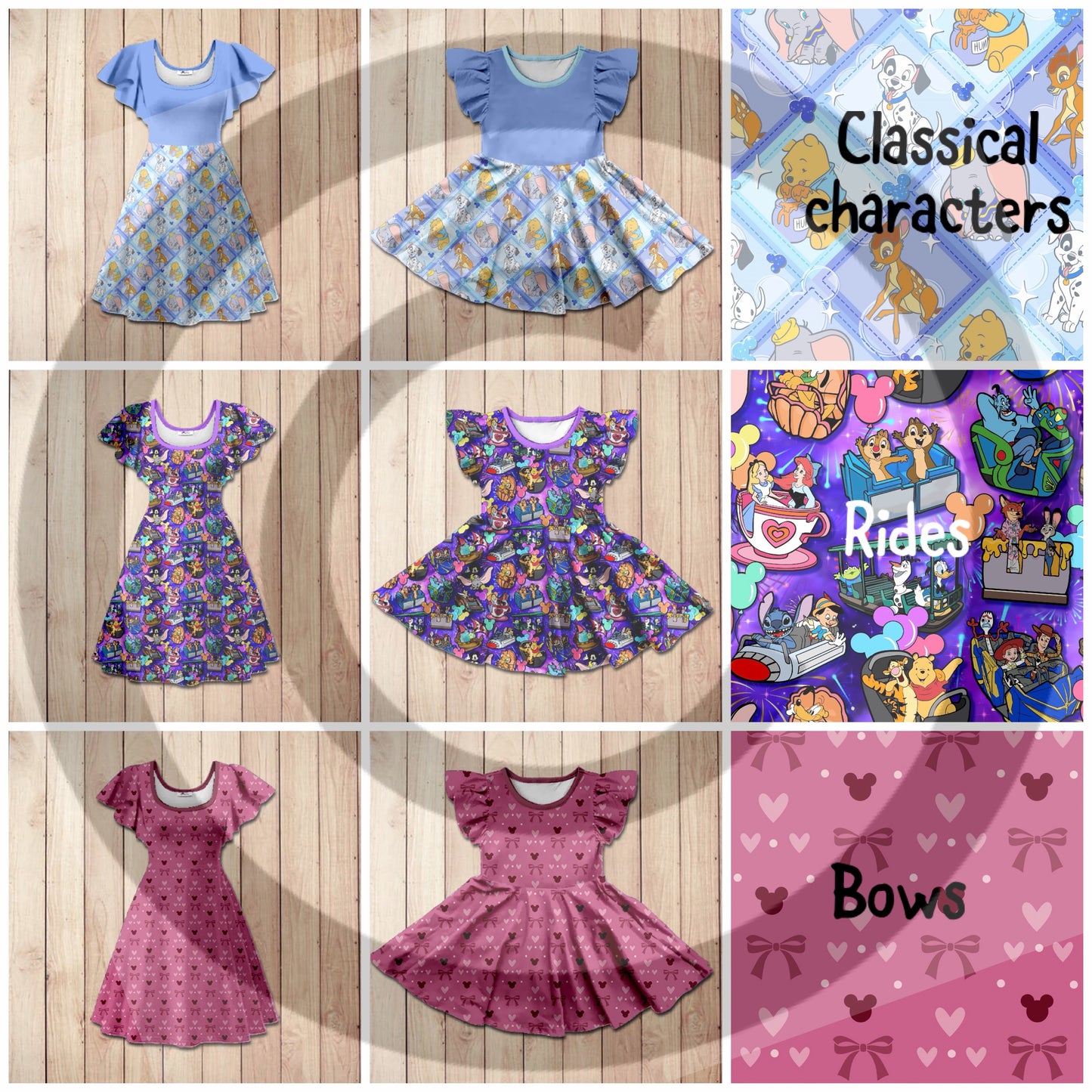 #5612 flutter sleeve dress run