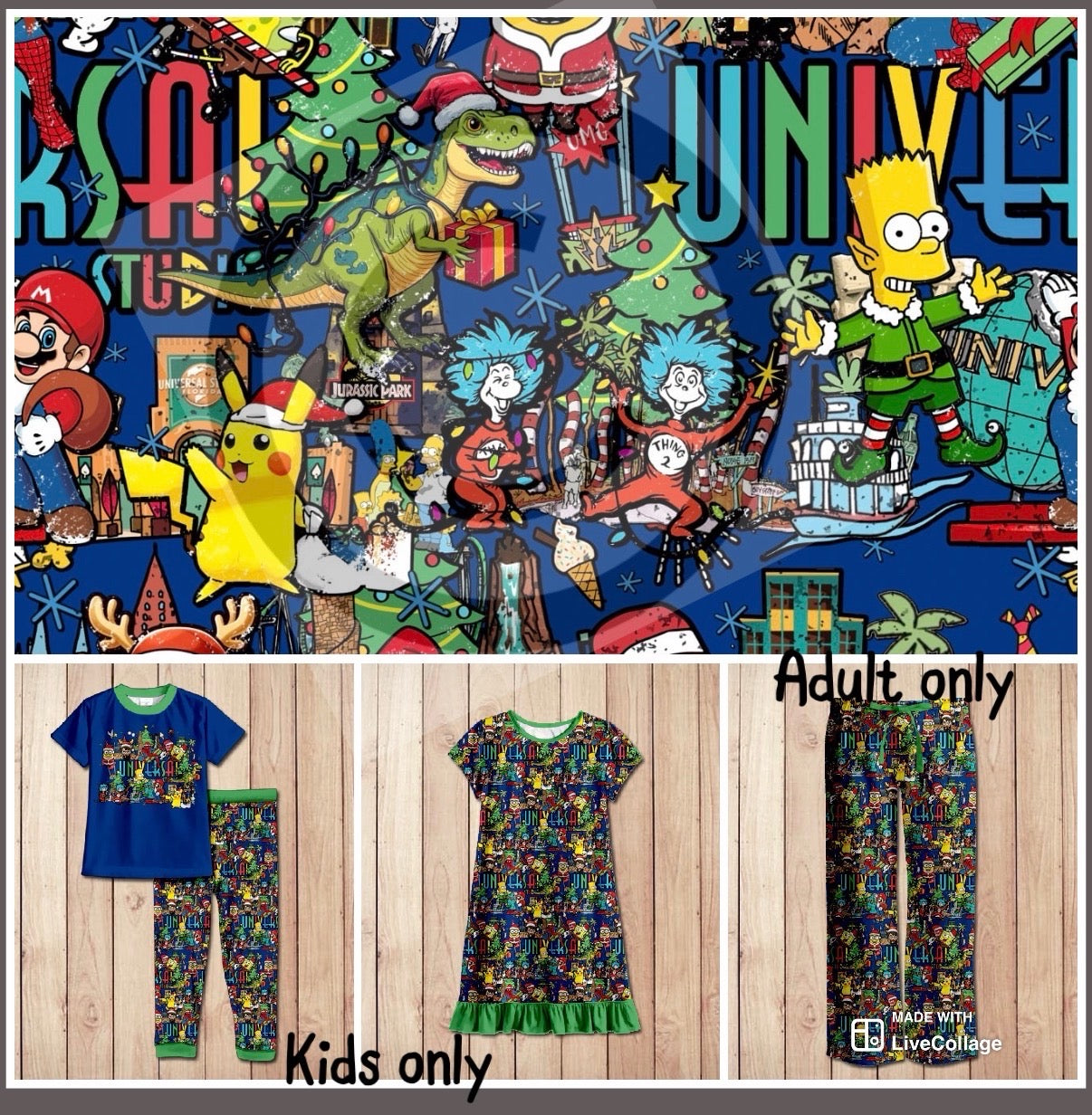 #5625 universal Christmas pjs