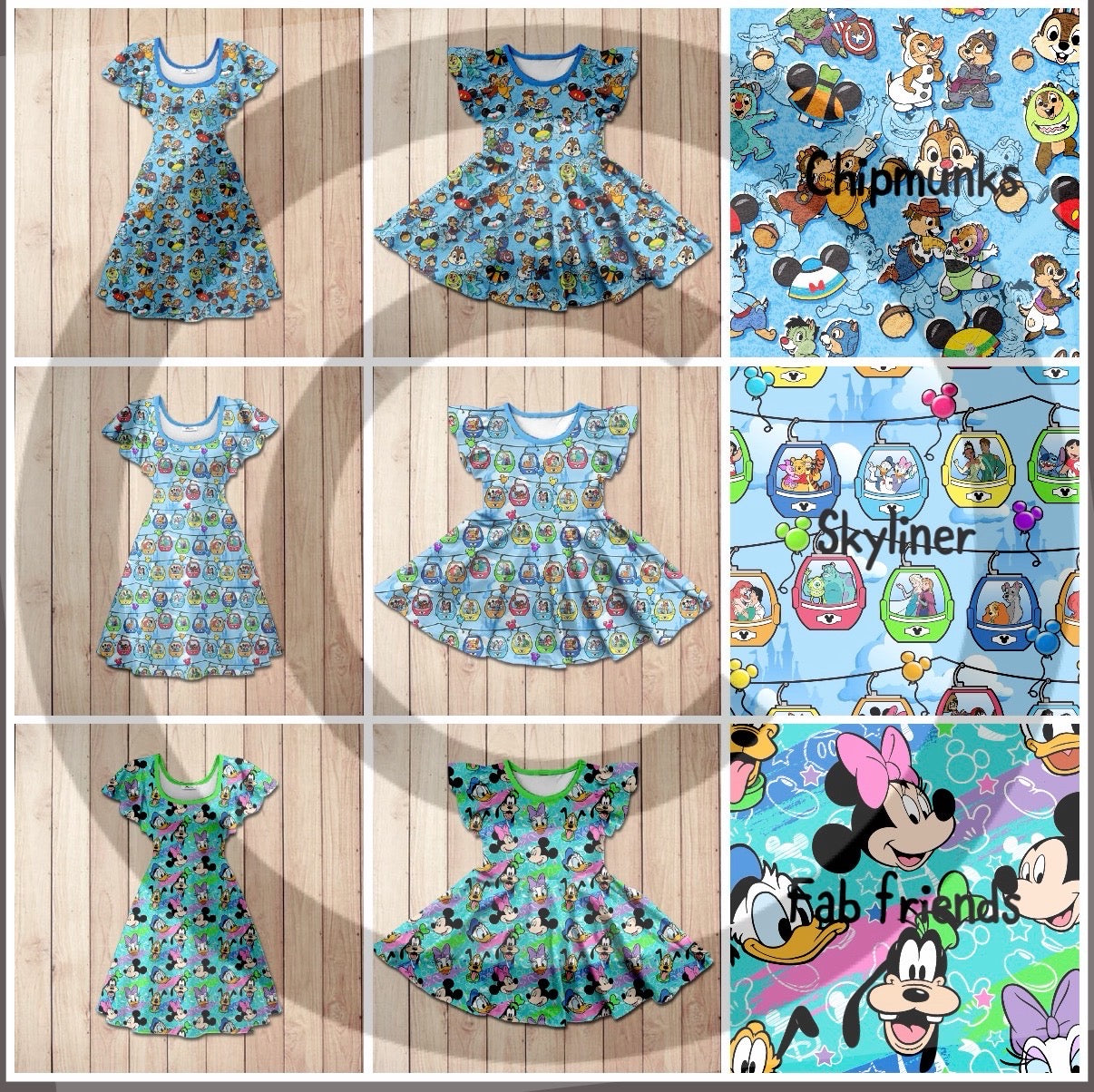 #5478 flutter sleeve dress 2