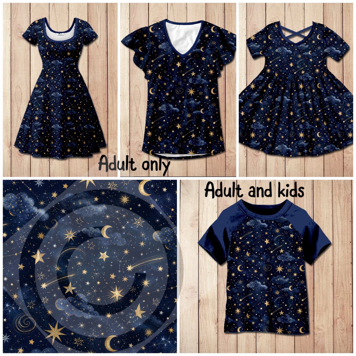 #5804 moon and stars