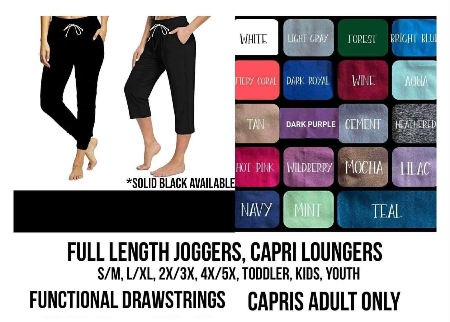 #5739 solid color joggers