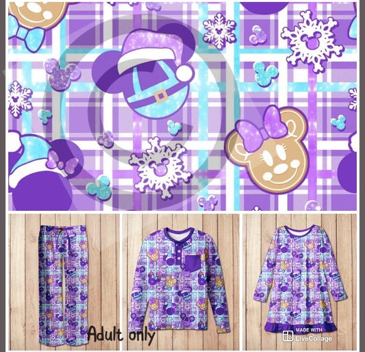 #4726 Purple Plaid Pjs