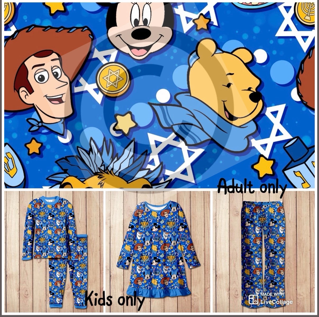 #5623 Hanukkah friends pjs