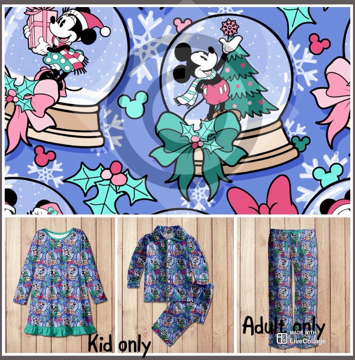 #5598 snowglobe pjs