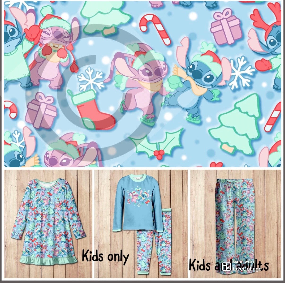 #5491 stitch Christmas pjs