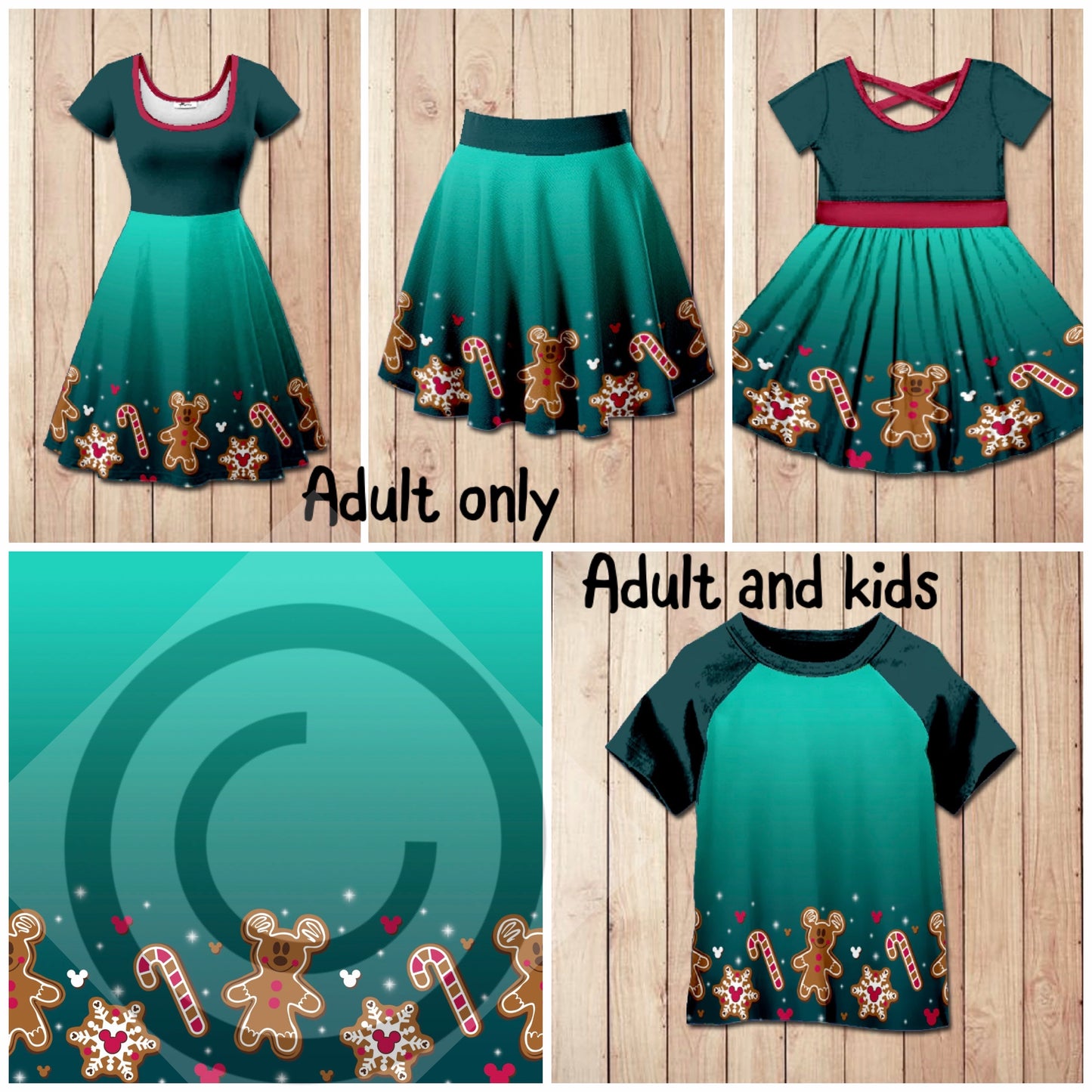 #5599 Gingerbread Panel dress
