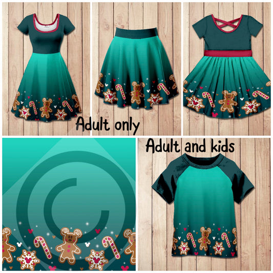 #5599 Gingerbread Panel dress