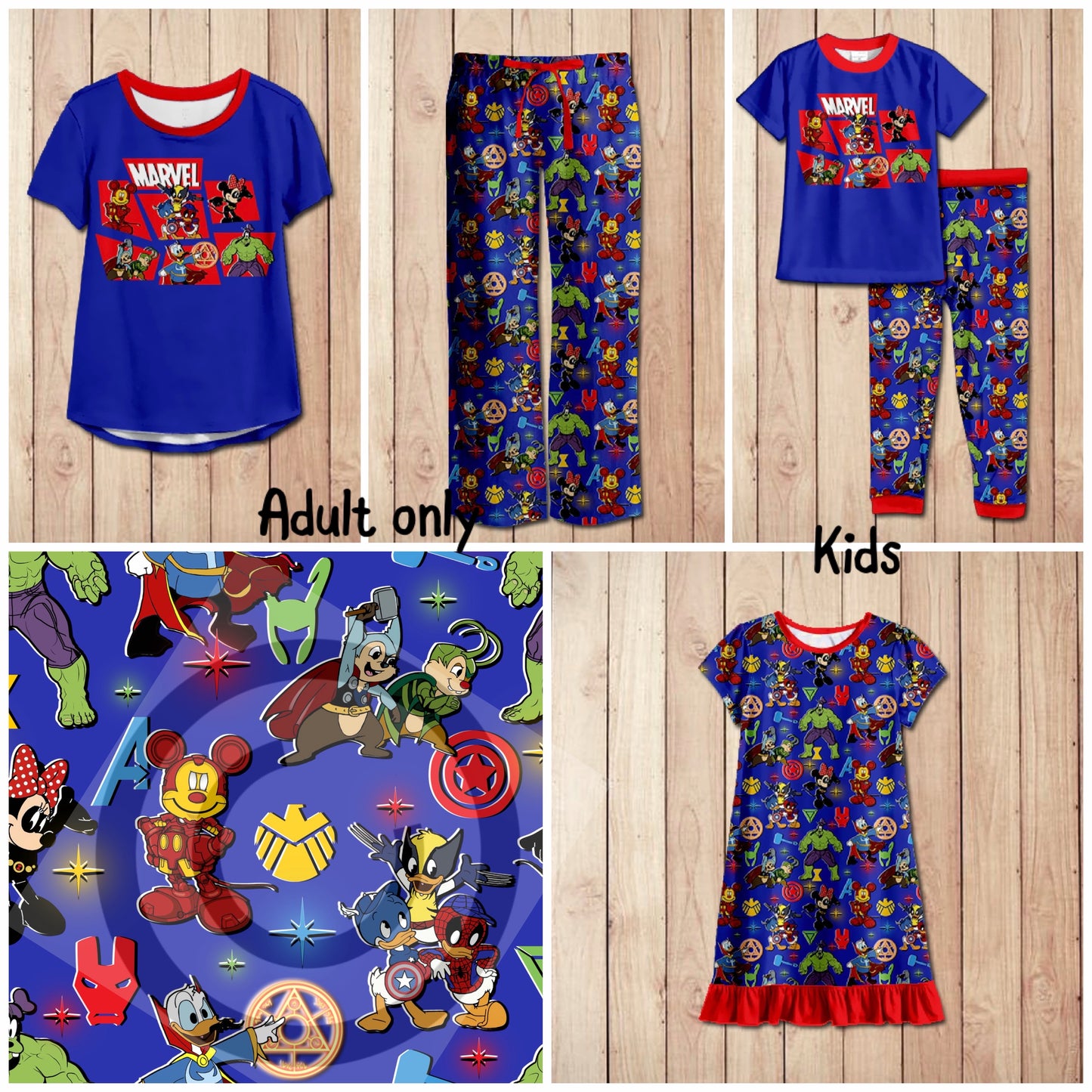 #5709 Superhero characters pjs
