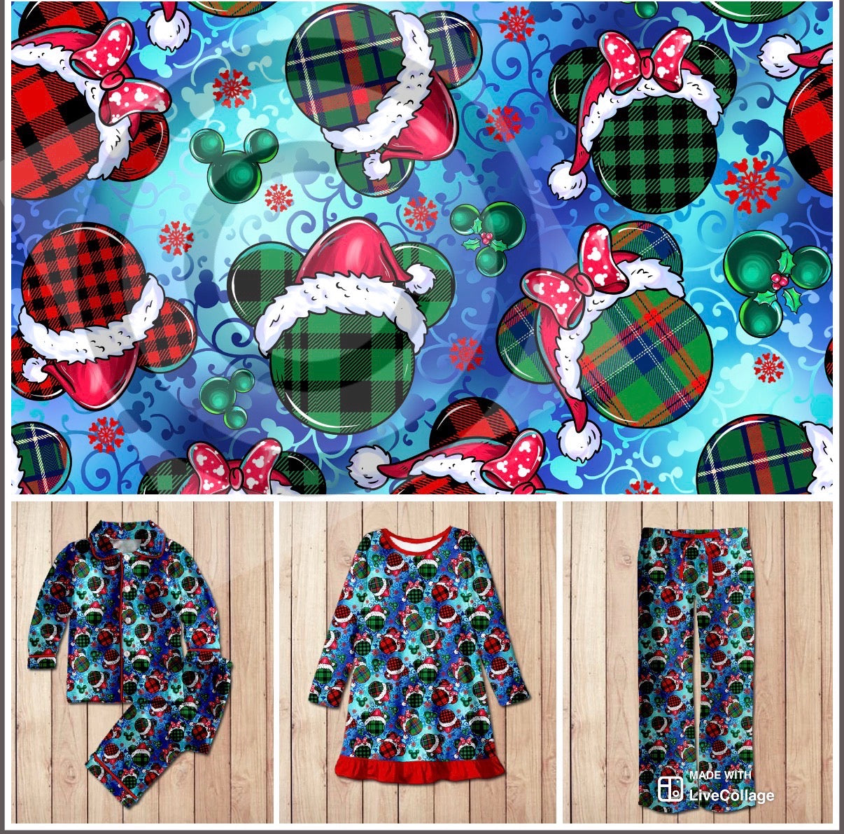 #5678 plaid mouse pjs