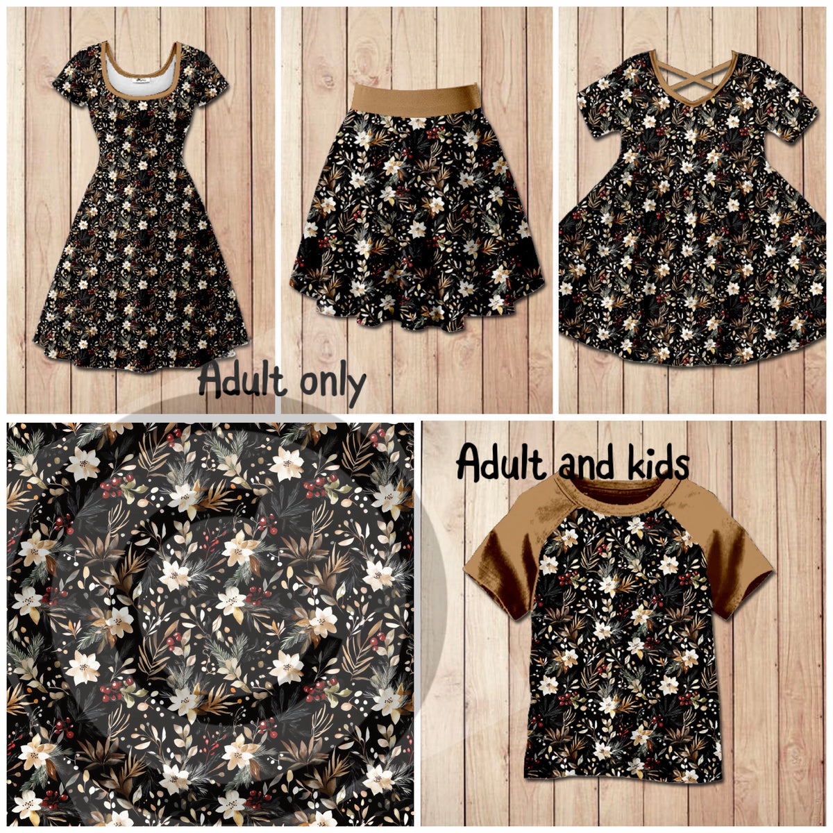 #5969 black flowers